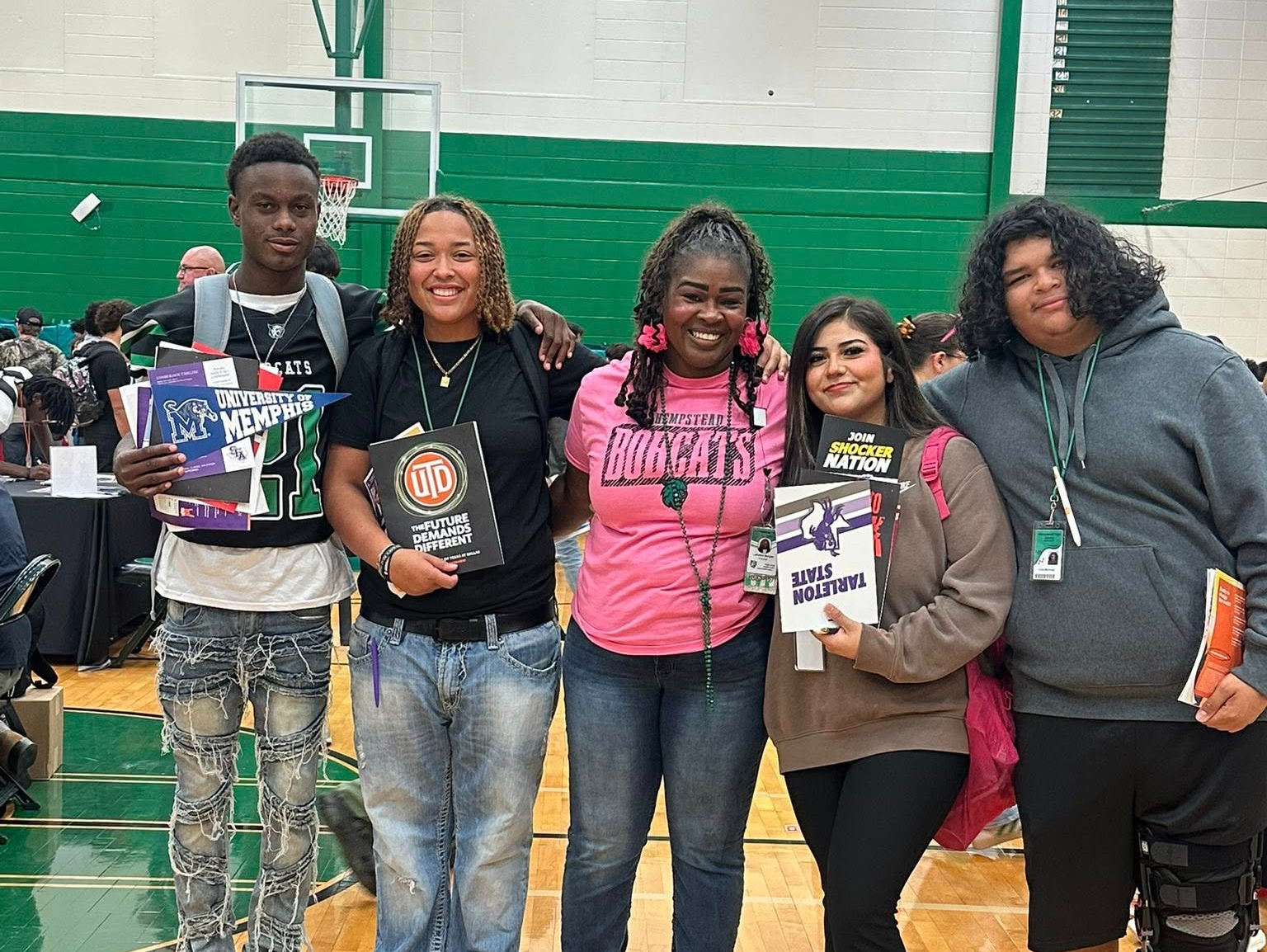 HHS Students and Principal at College Fair
