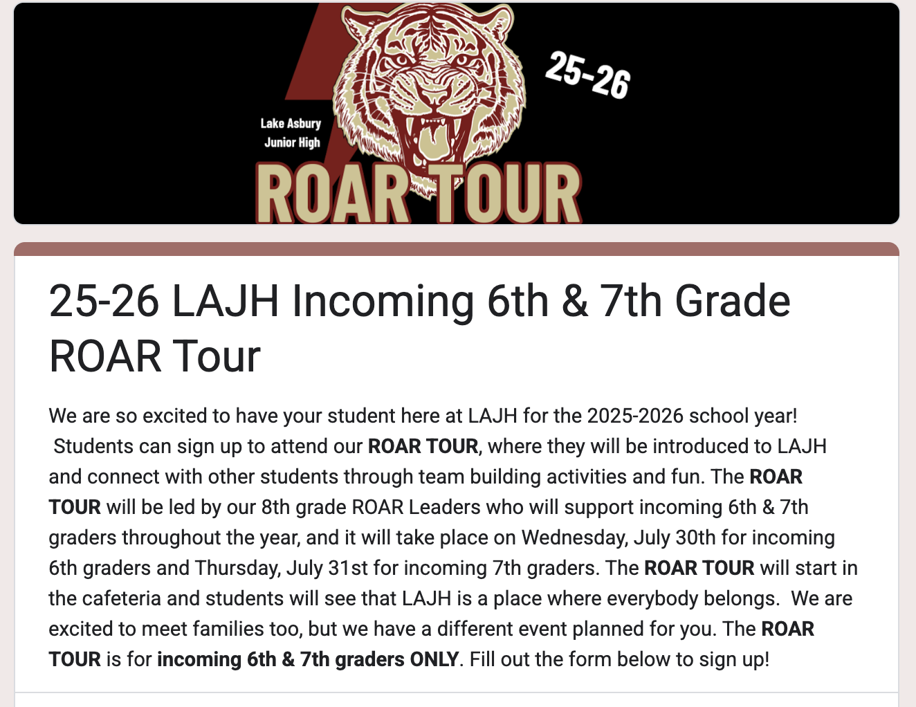 ROAR Tour 