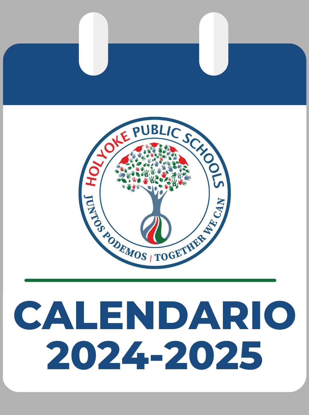 Graphic of HPS logo and words Calendar 2024-2025.