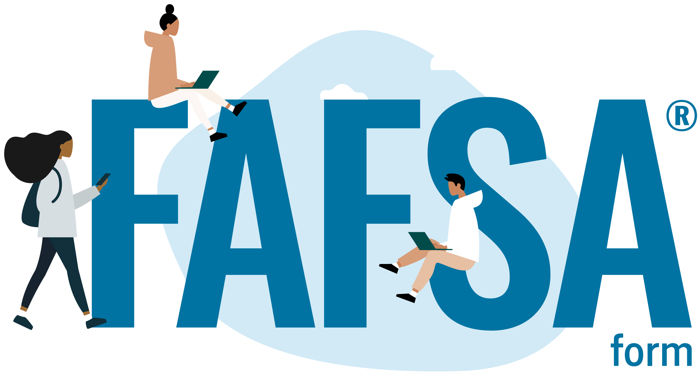 Graphic of the word FAFSA.