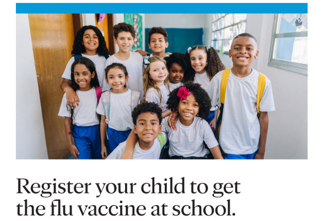 Flu Vaccine sign up flyer