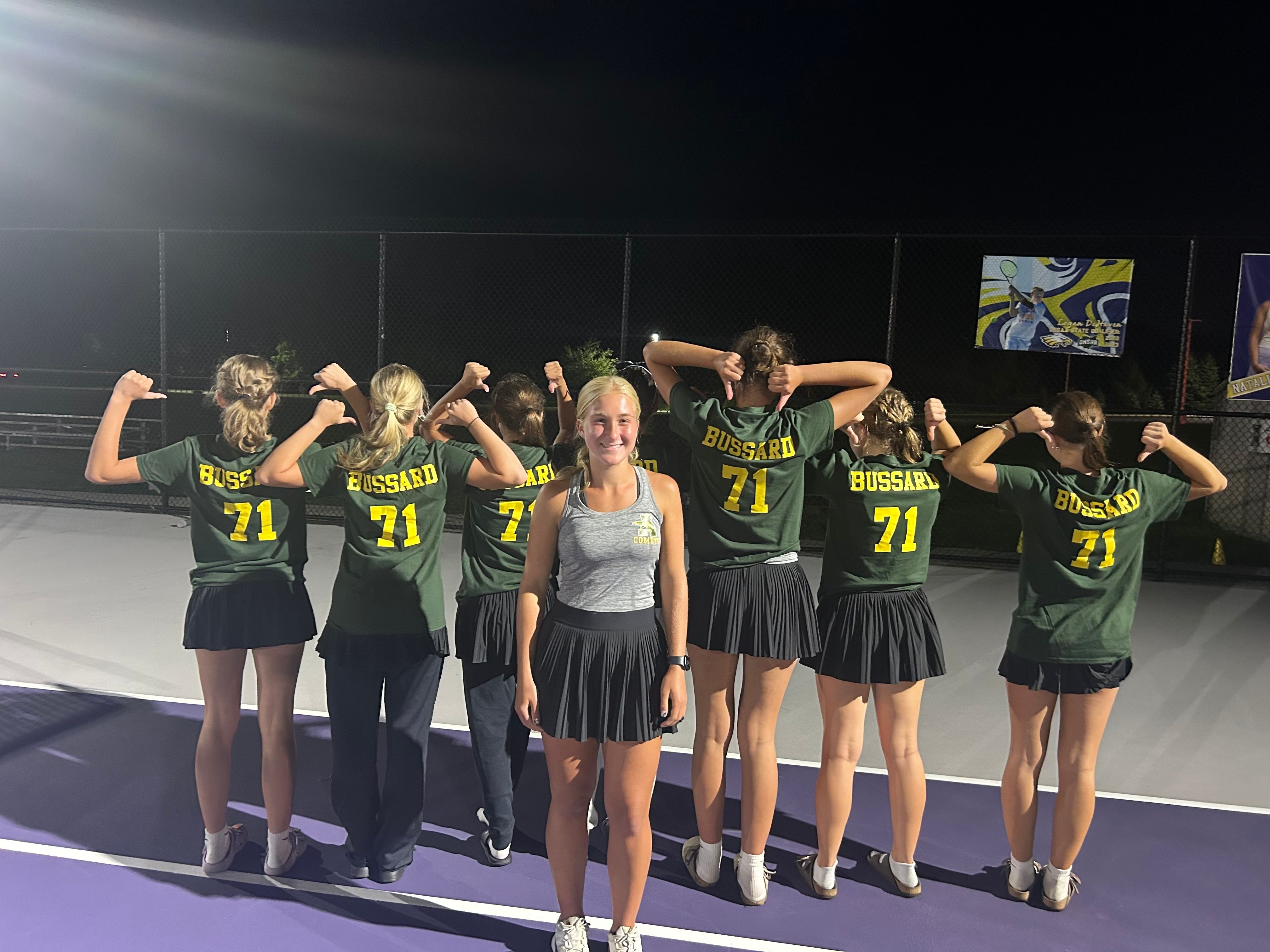 Tennis player who broke school record