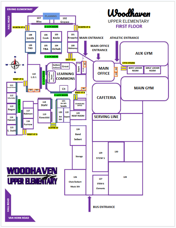 1st floor map