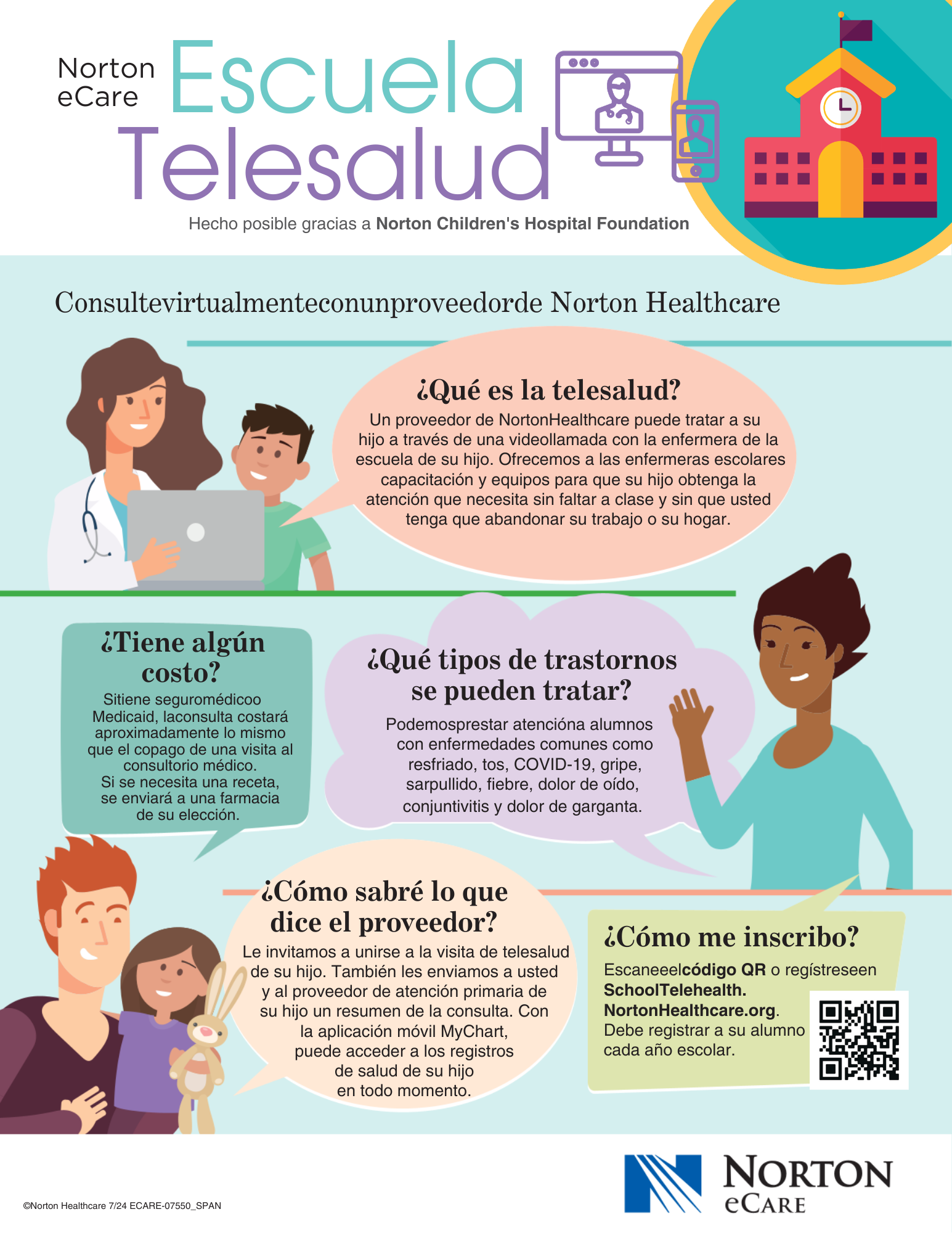 Norton telehealth is available for all families