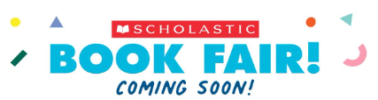 Scholastic book fair banner for October 2025 newsletter