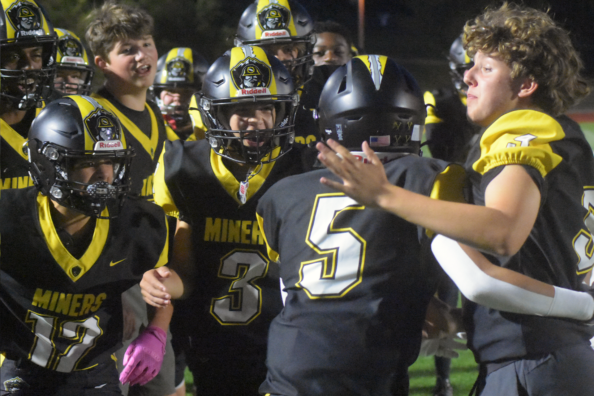 Football players celebrating