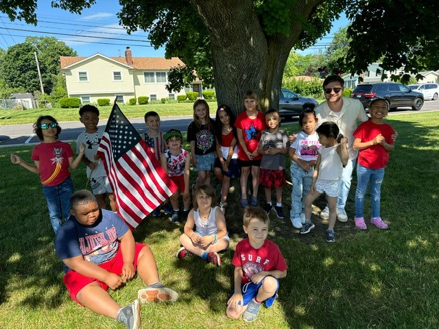 Mr. Delly's class on Flag Day