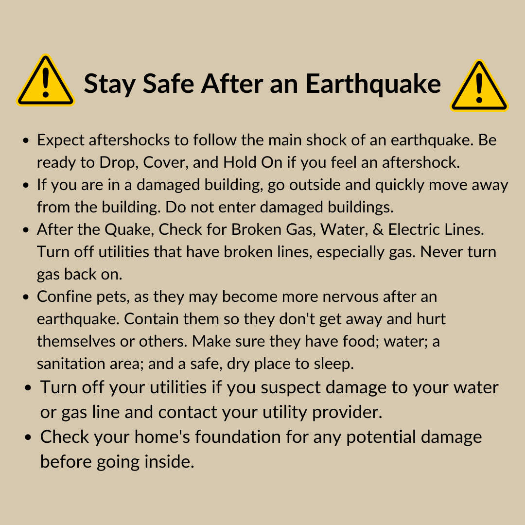 earthquake tips