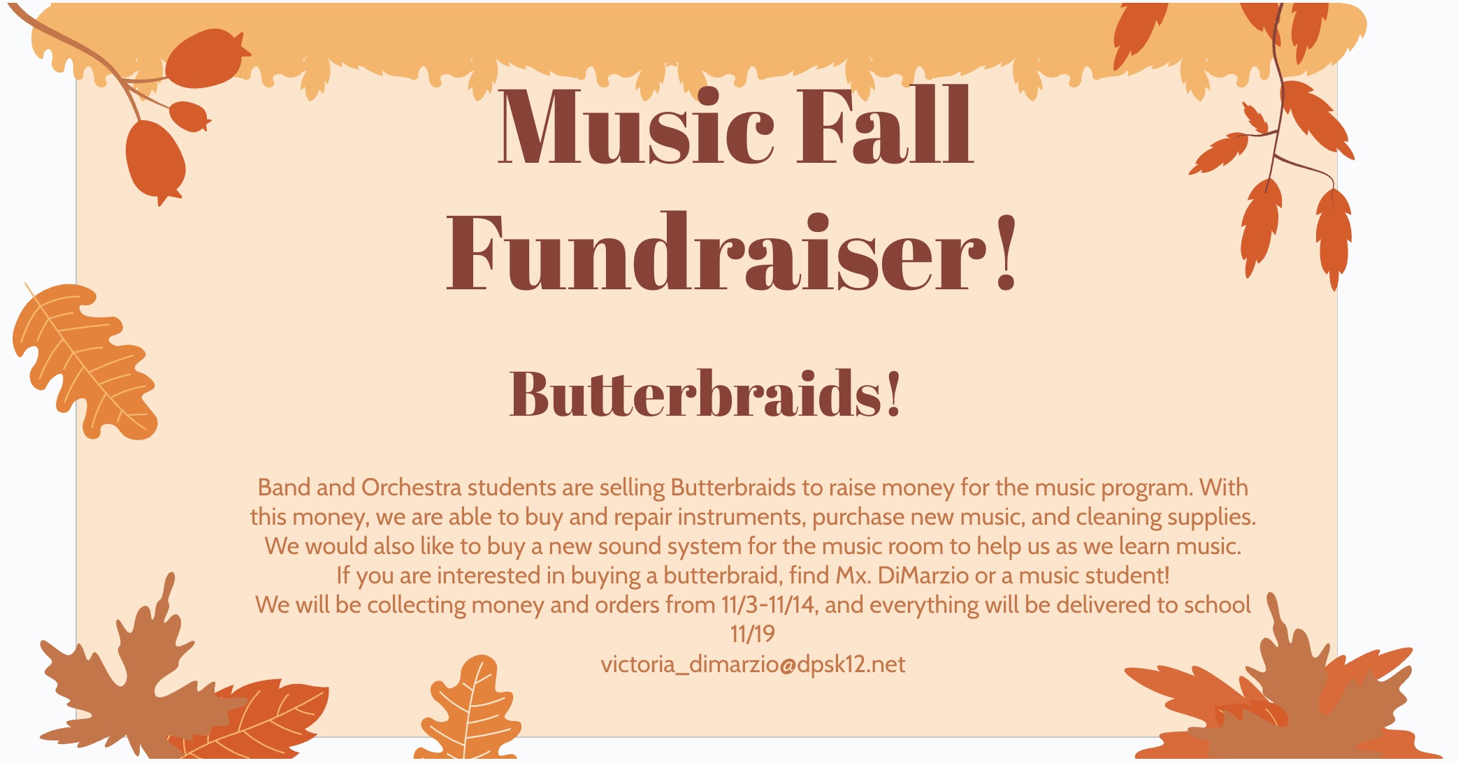 Fall fundraiser
