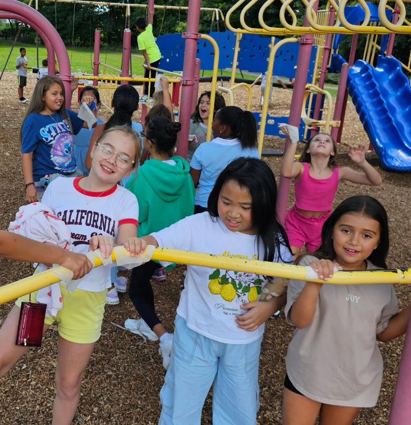 Sticky stuff all over the bars at recess Luckily, we have the best kids at JFK who offered to help me clean it up!! Teamwork at its finest!