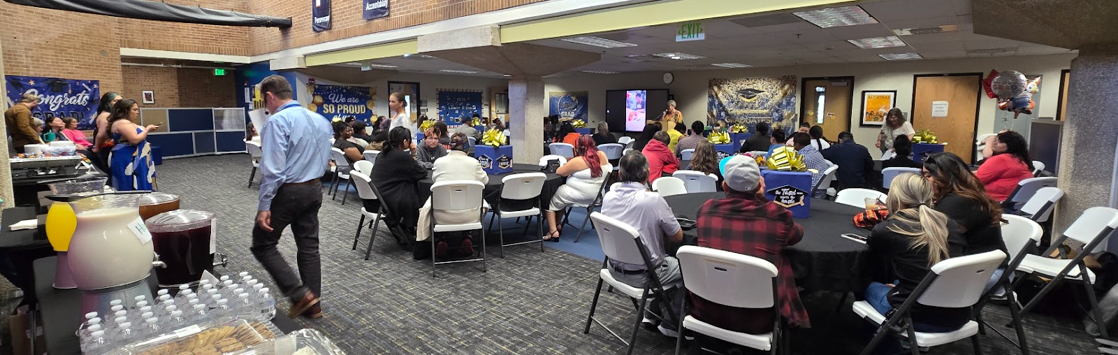 students sitting at tables in Northeast Early College