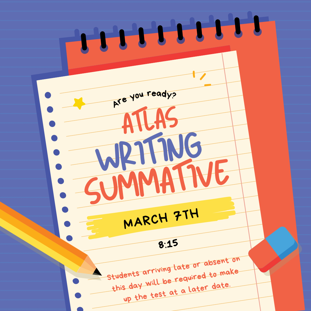 ATLAS writing test march 7, 8:15