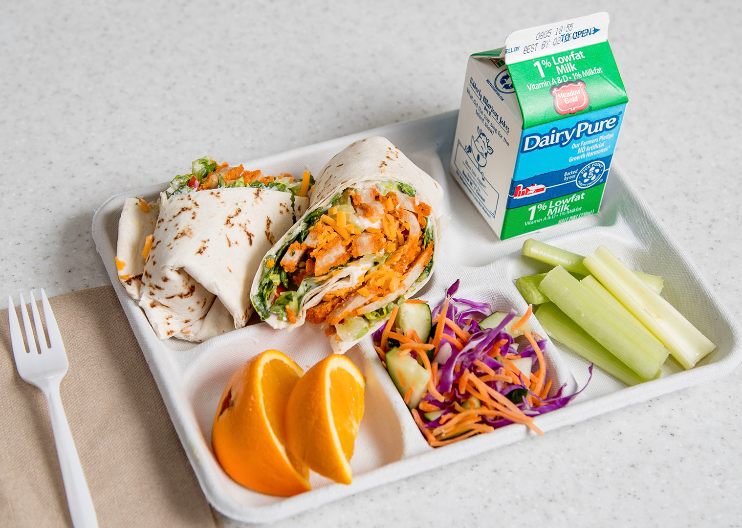 Lunch tray school food