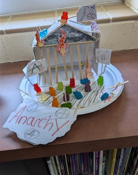 A gummy bear diorama.