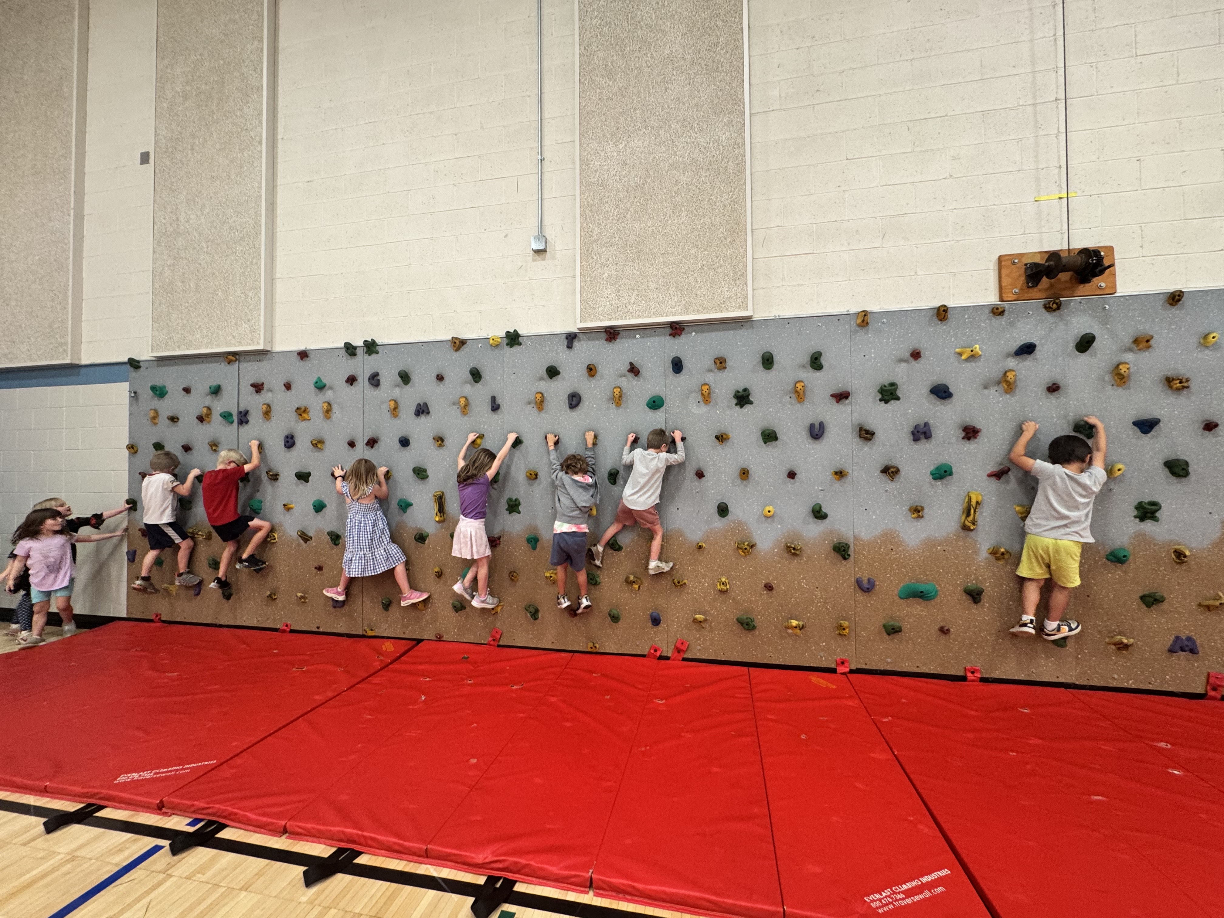 SACC Students were excited to use the climbing wall!