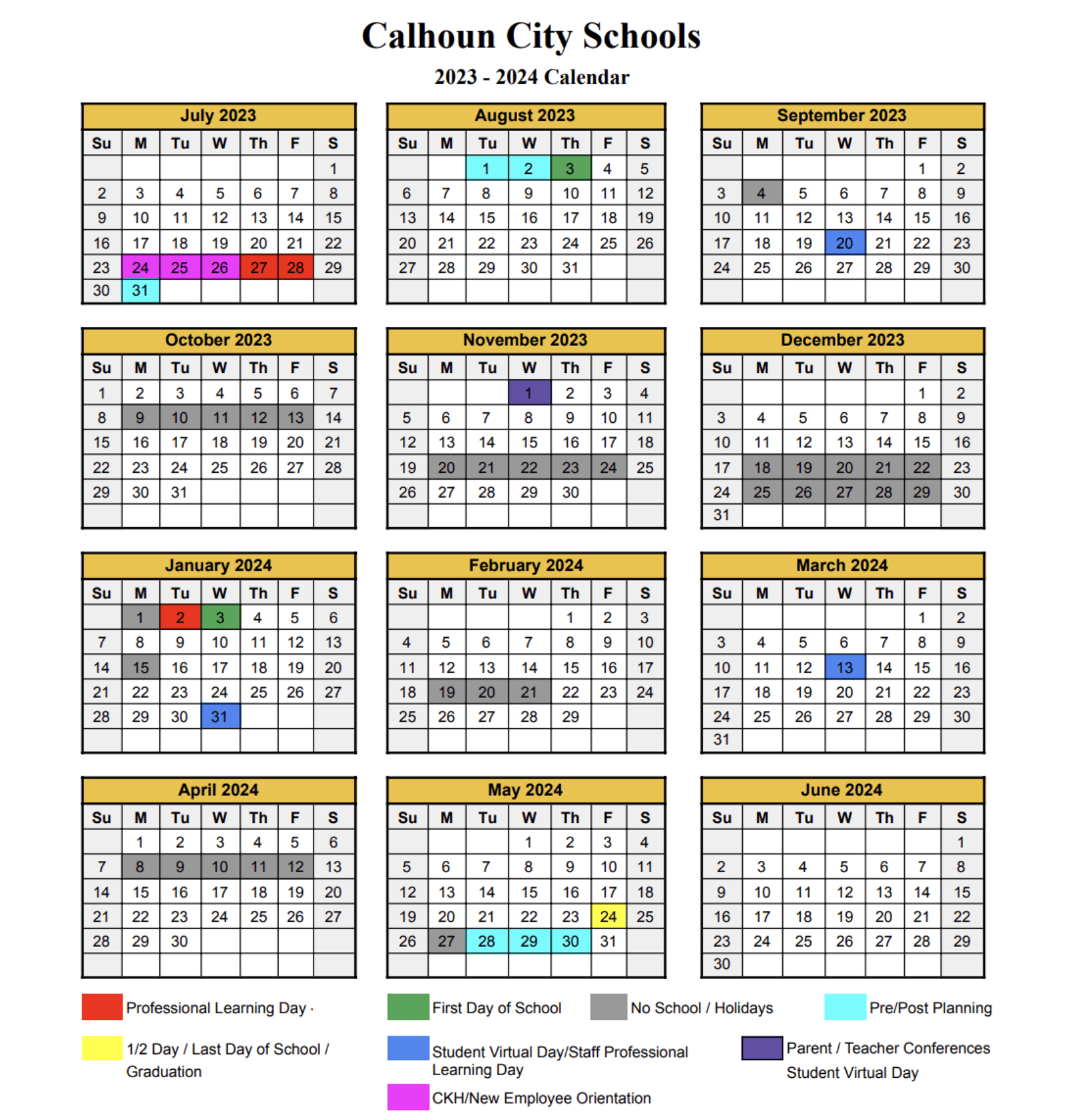 CCS Calendar