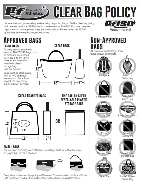 PfISD Clear Bag Policy