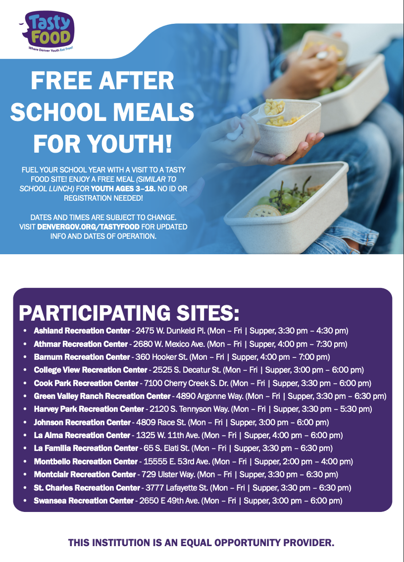 Free after school meals