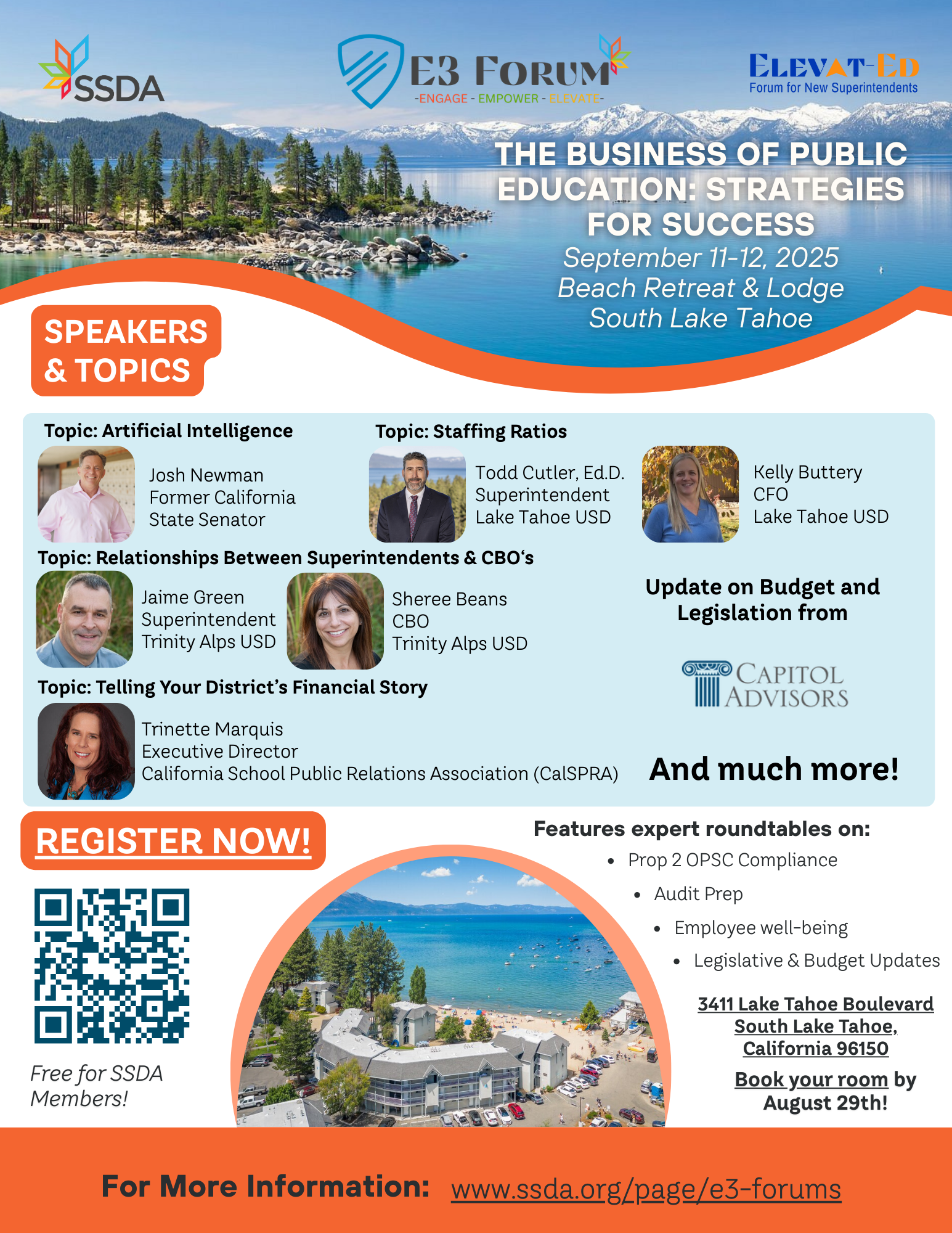 Lake Tahoe E3 Forum