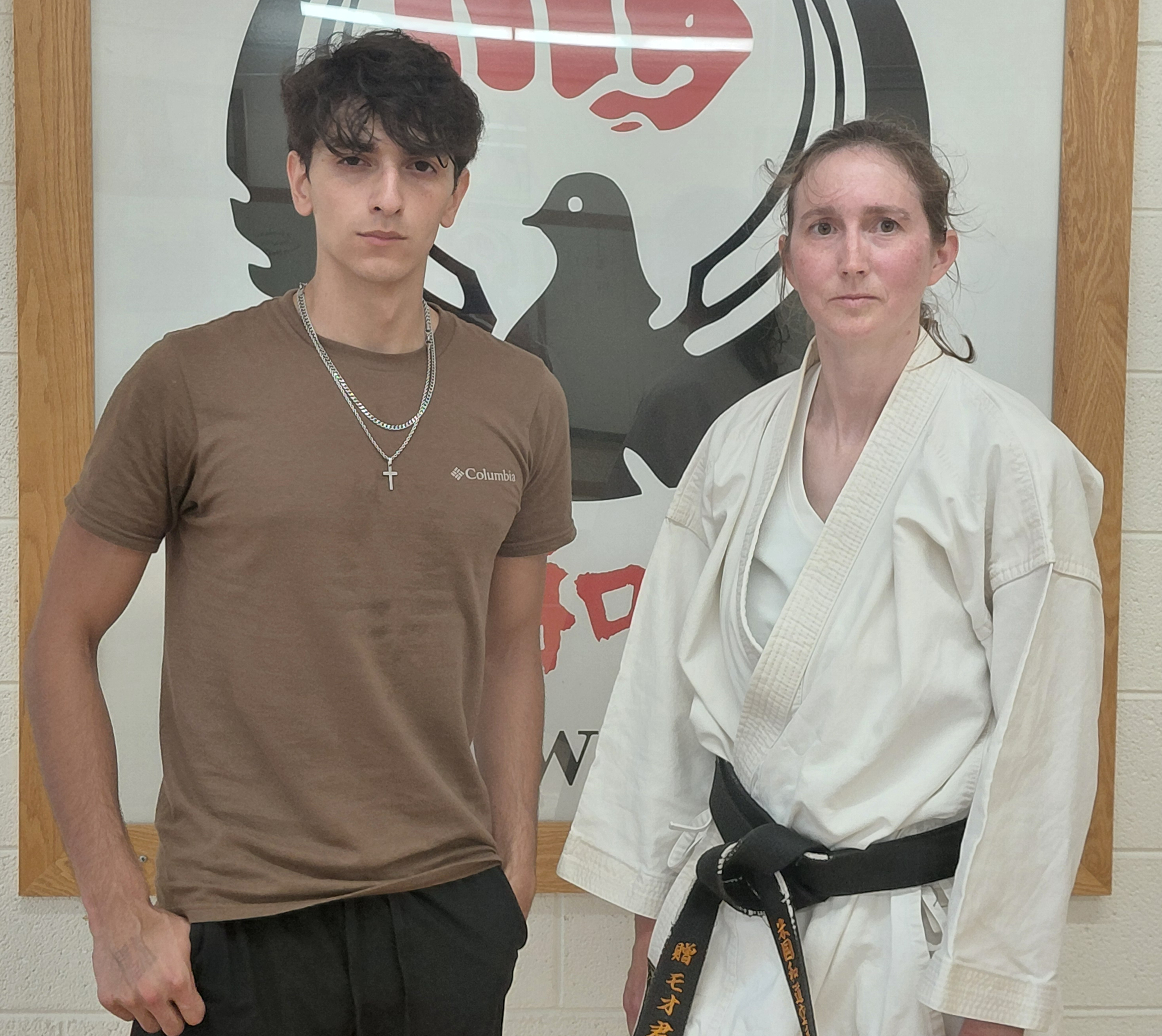 Ms. Mohl poses in her karate attire. 