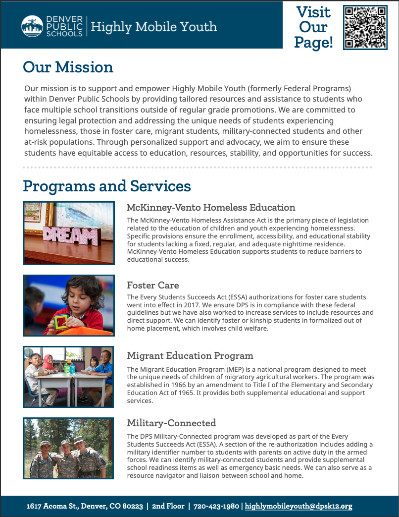 Highly Mobile Youth Program