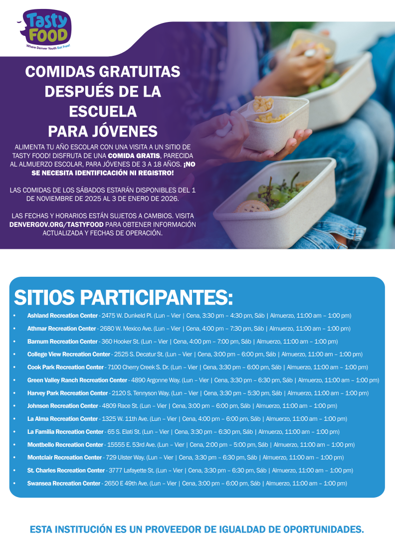 Español Comidas gratuitas