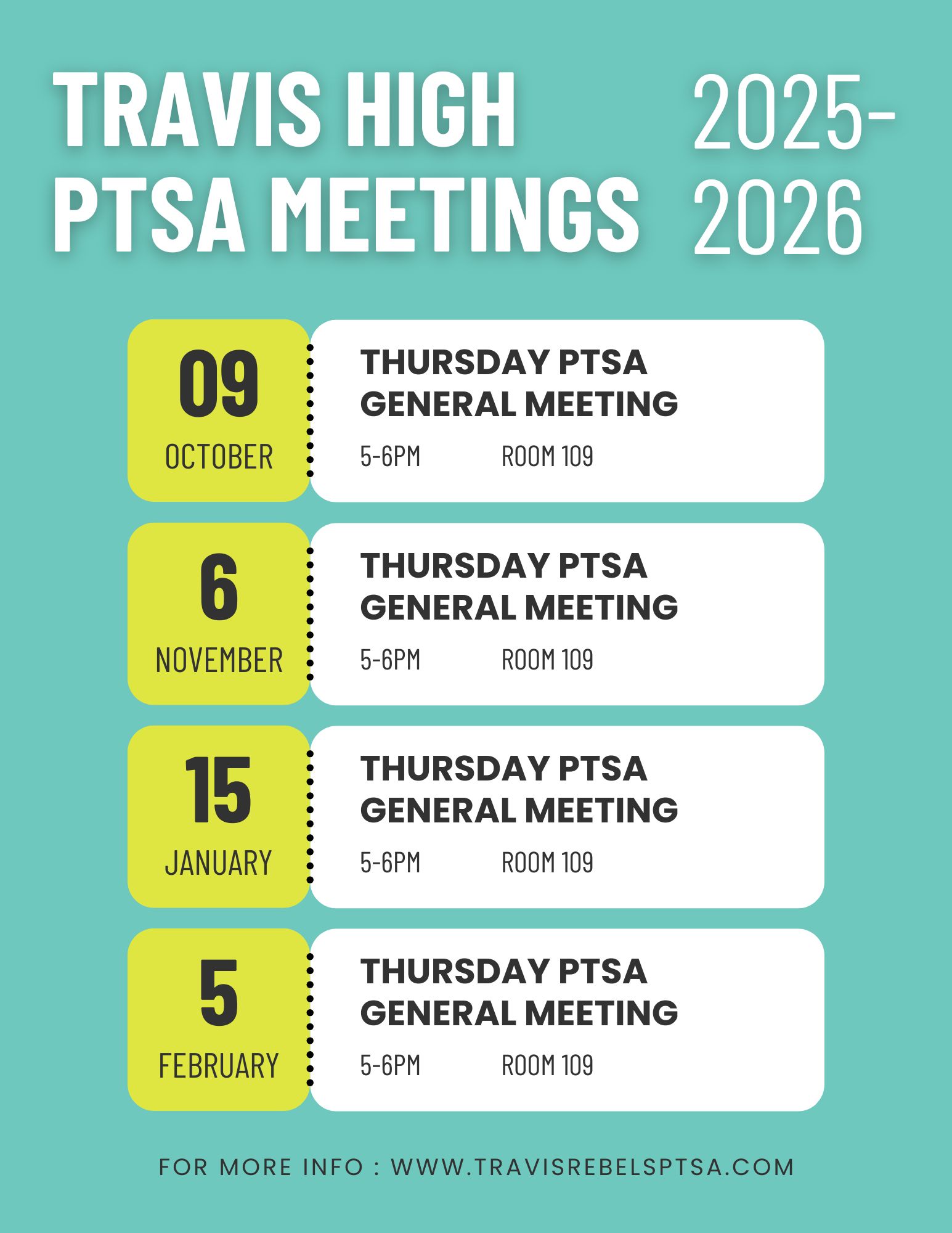 Parent Teacher Student Association Meetings