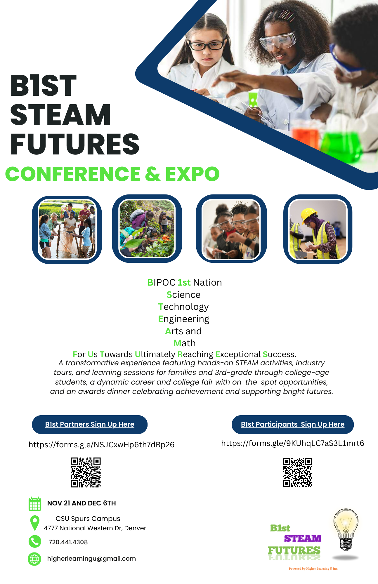 B1st STEAM Futures Conference & Expo flyer
