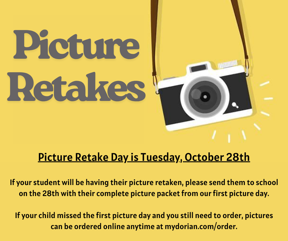 Picture Retake Day is October 28th