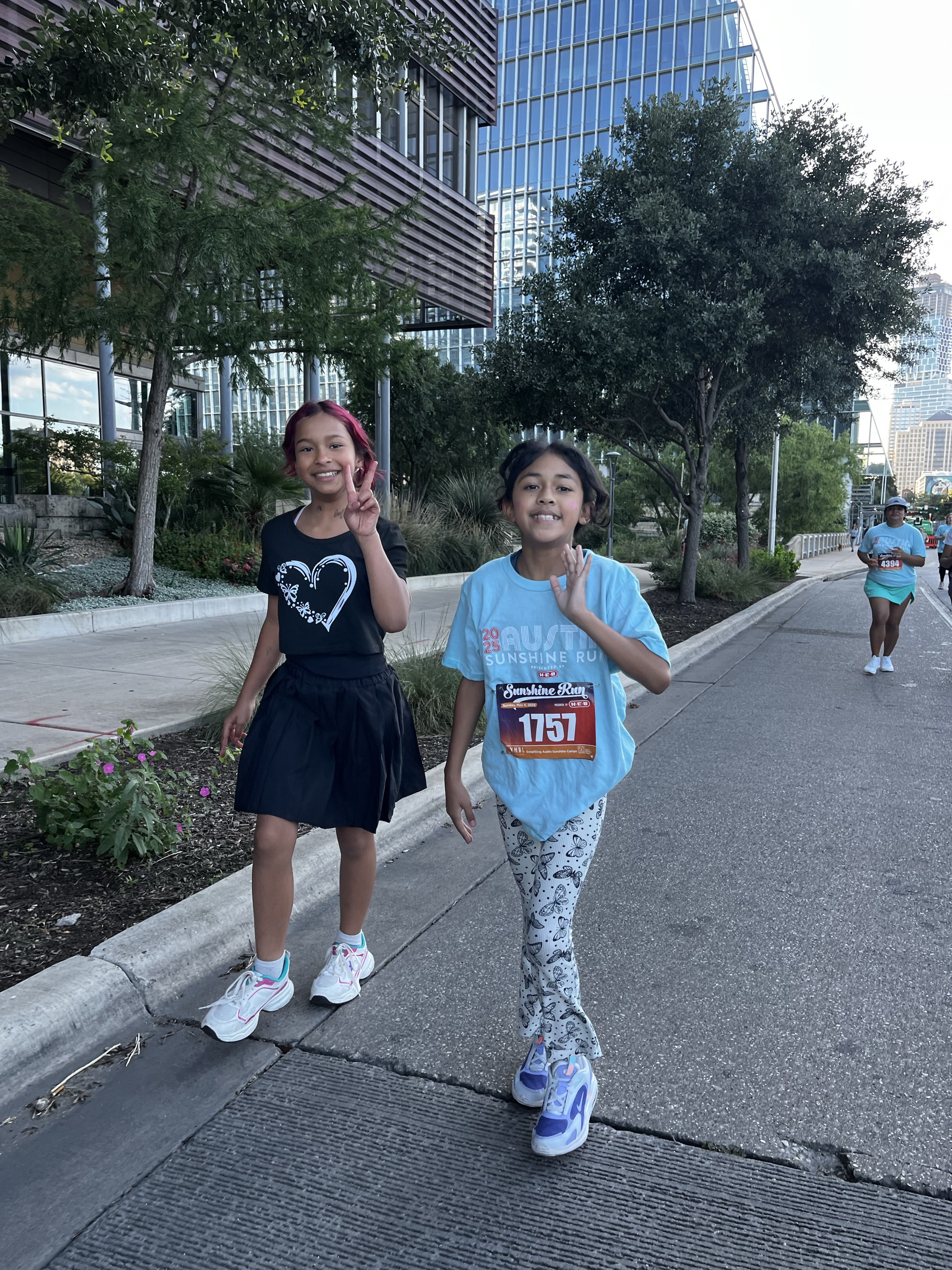Girls running