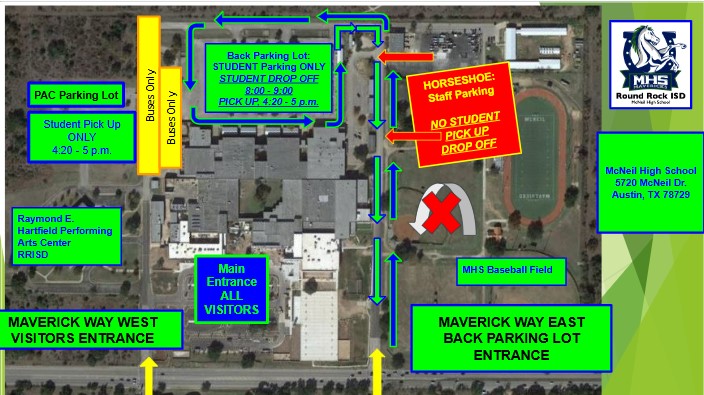 McNeil HS Traffic and Parking Map #2