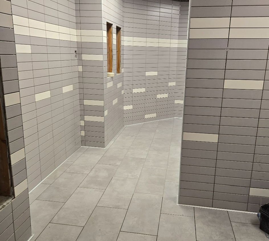 bathroom with fresh tiles and flooring