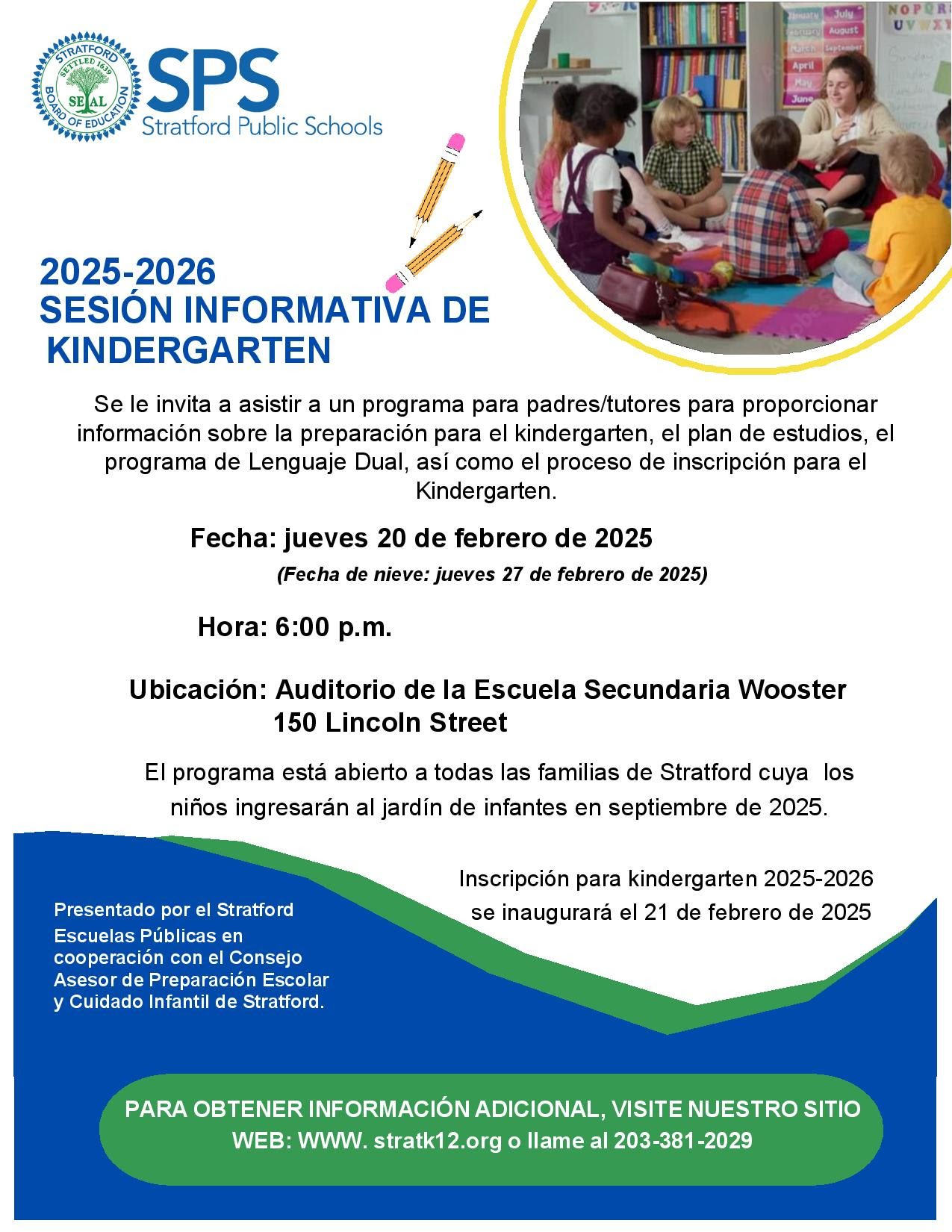 Kindergarten Info - Spanish
