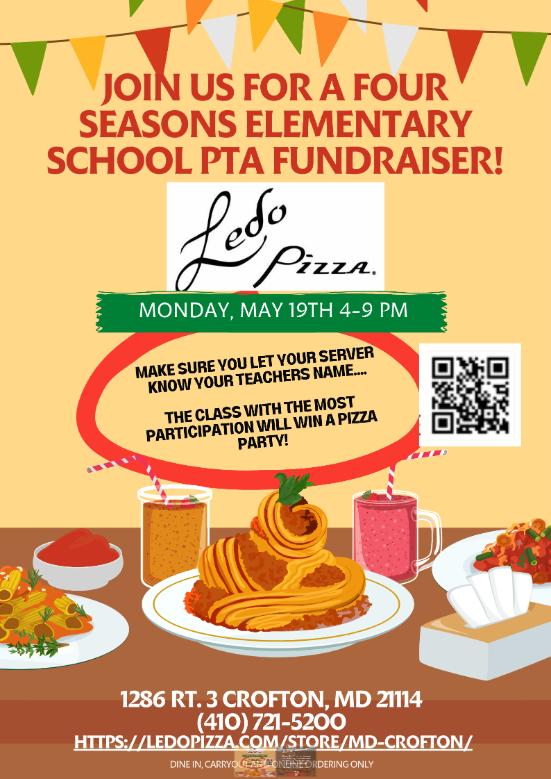 Ledo Pizza flyer for May 2025 newsletter