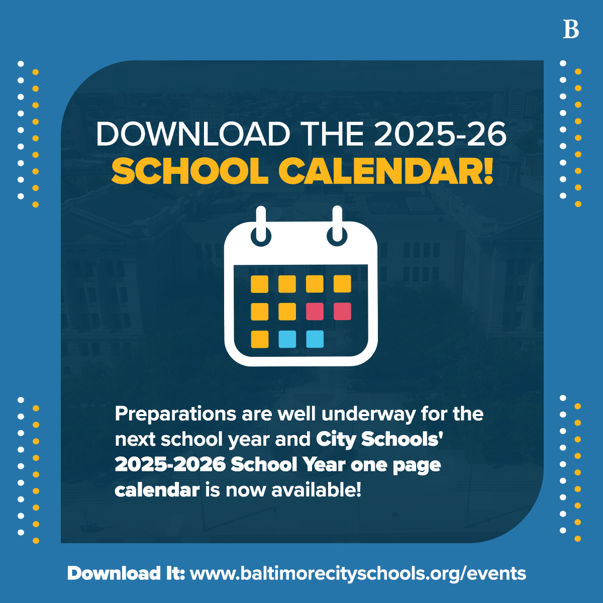 Download the school year Calendar 