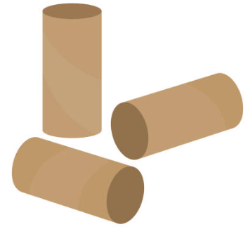 empty toilet paper tubes graphic for March 2025 newsletter