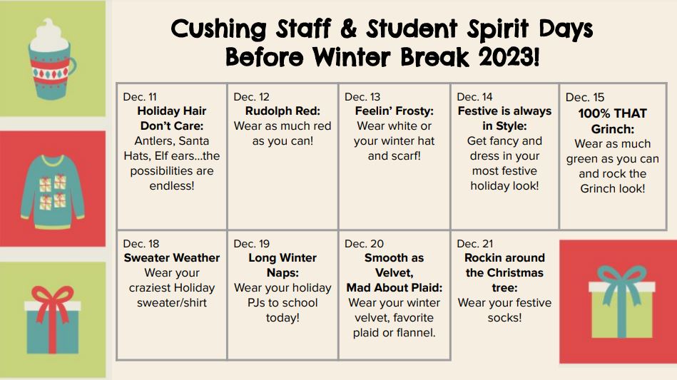 Holiday Spirit Days