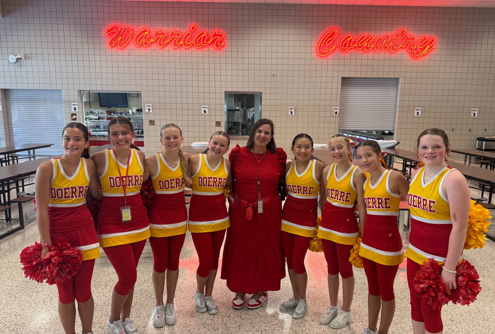 Cheerleaders on day one! 