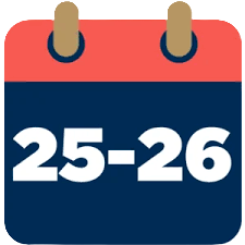 25-26 calendar icon