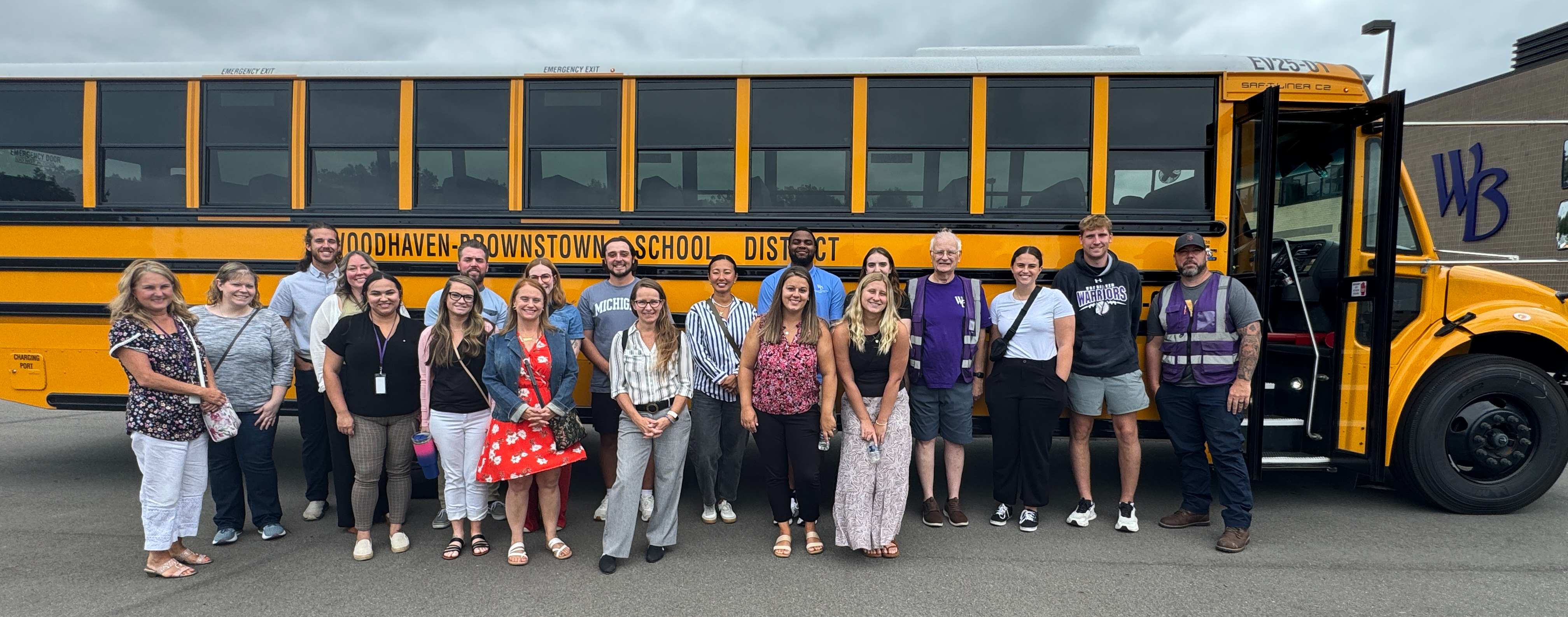 new employees with the bus