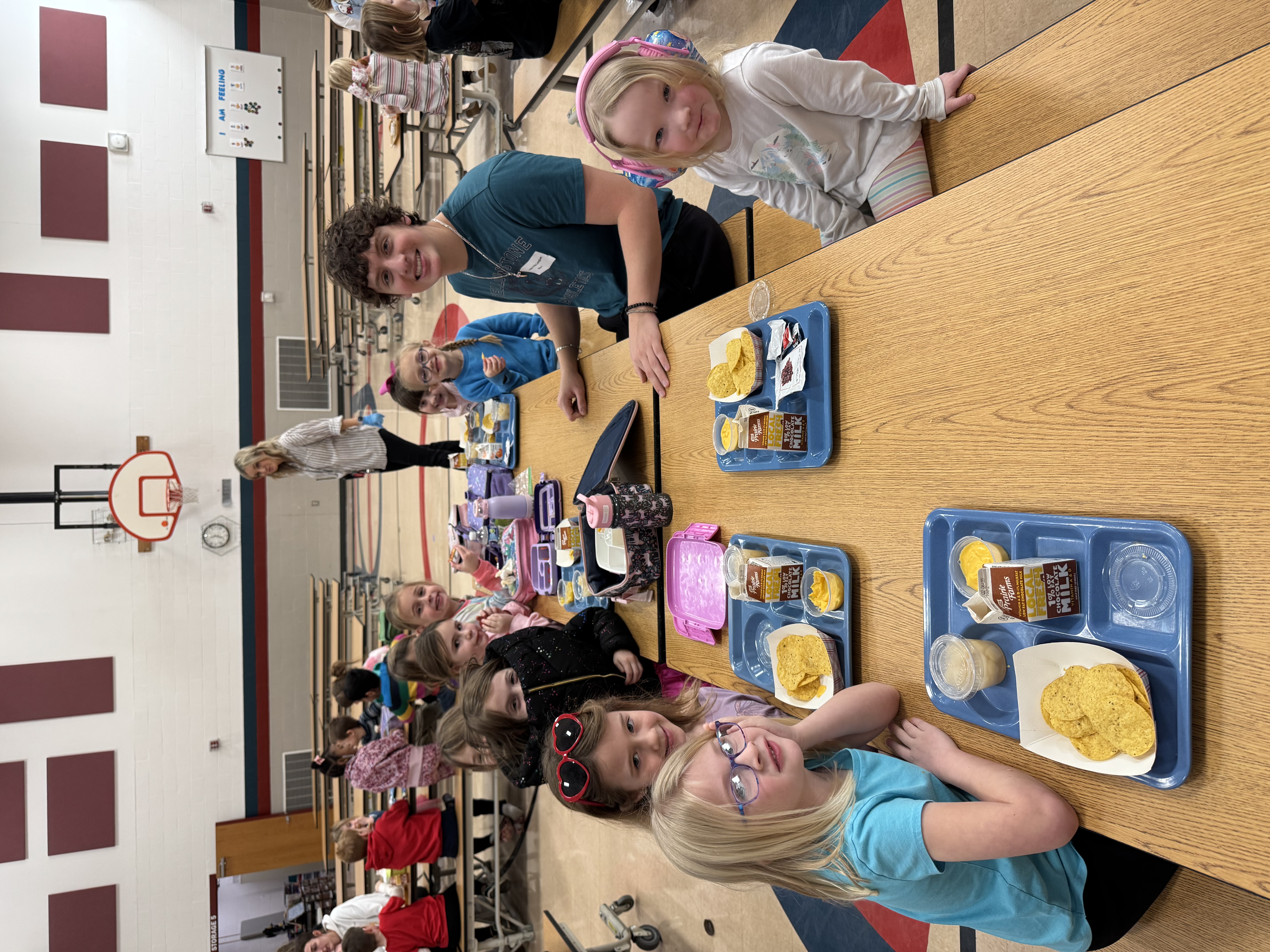 High school leader and kindergarten students