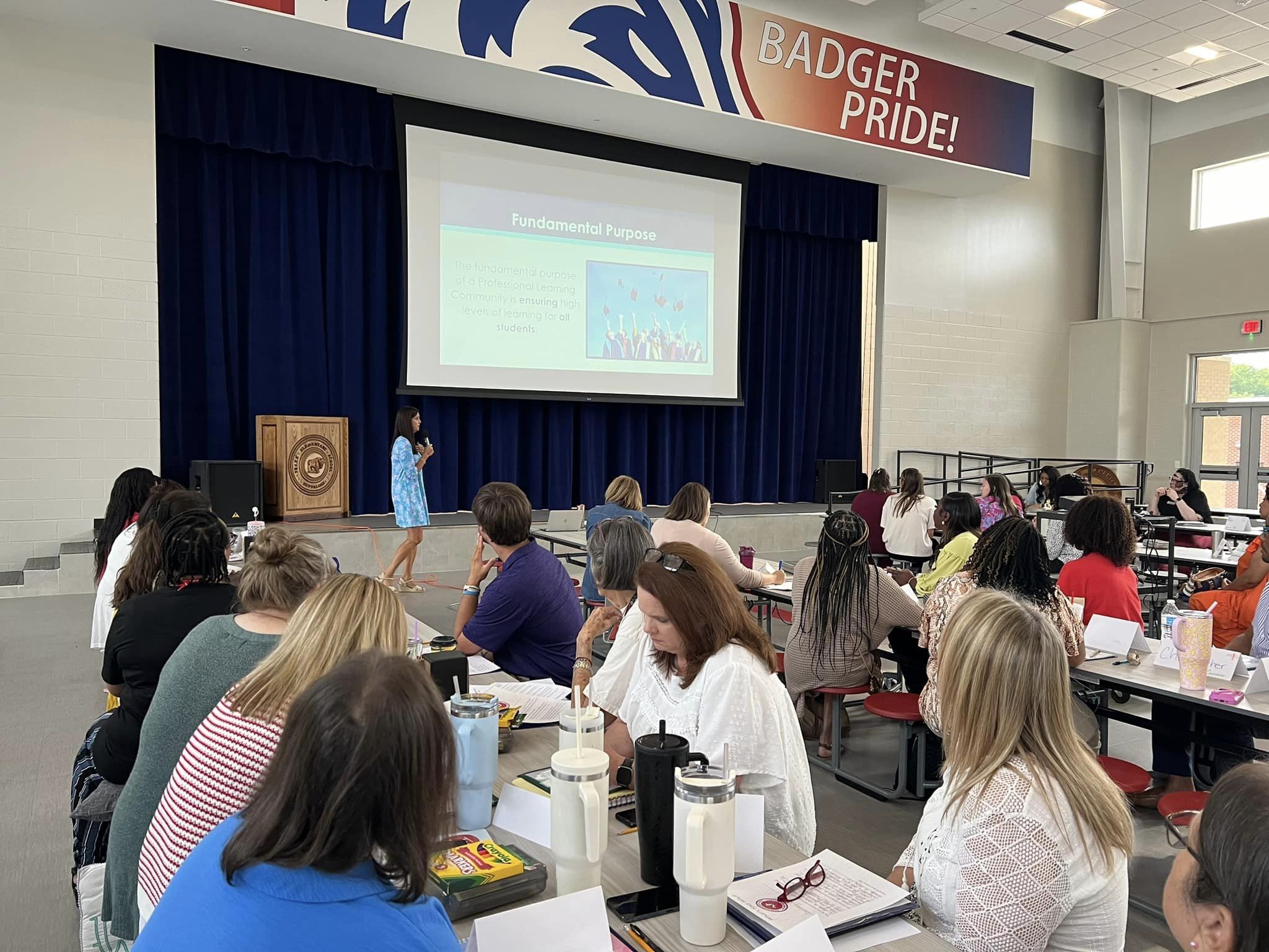 student giving a hi five