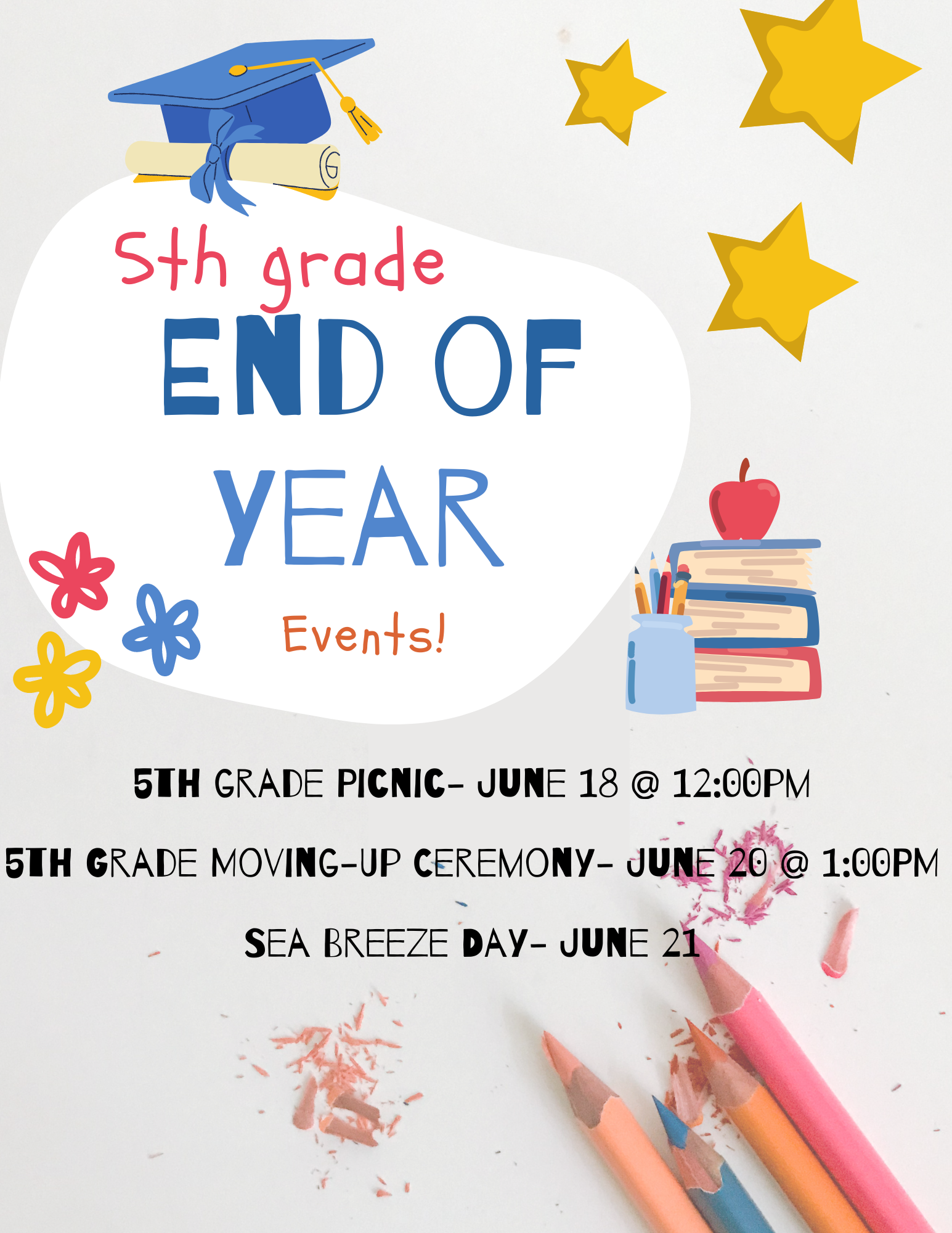 5th Grade End of Year Events