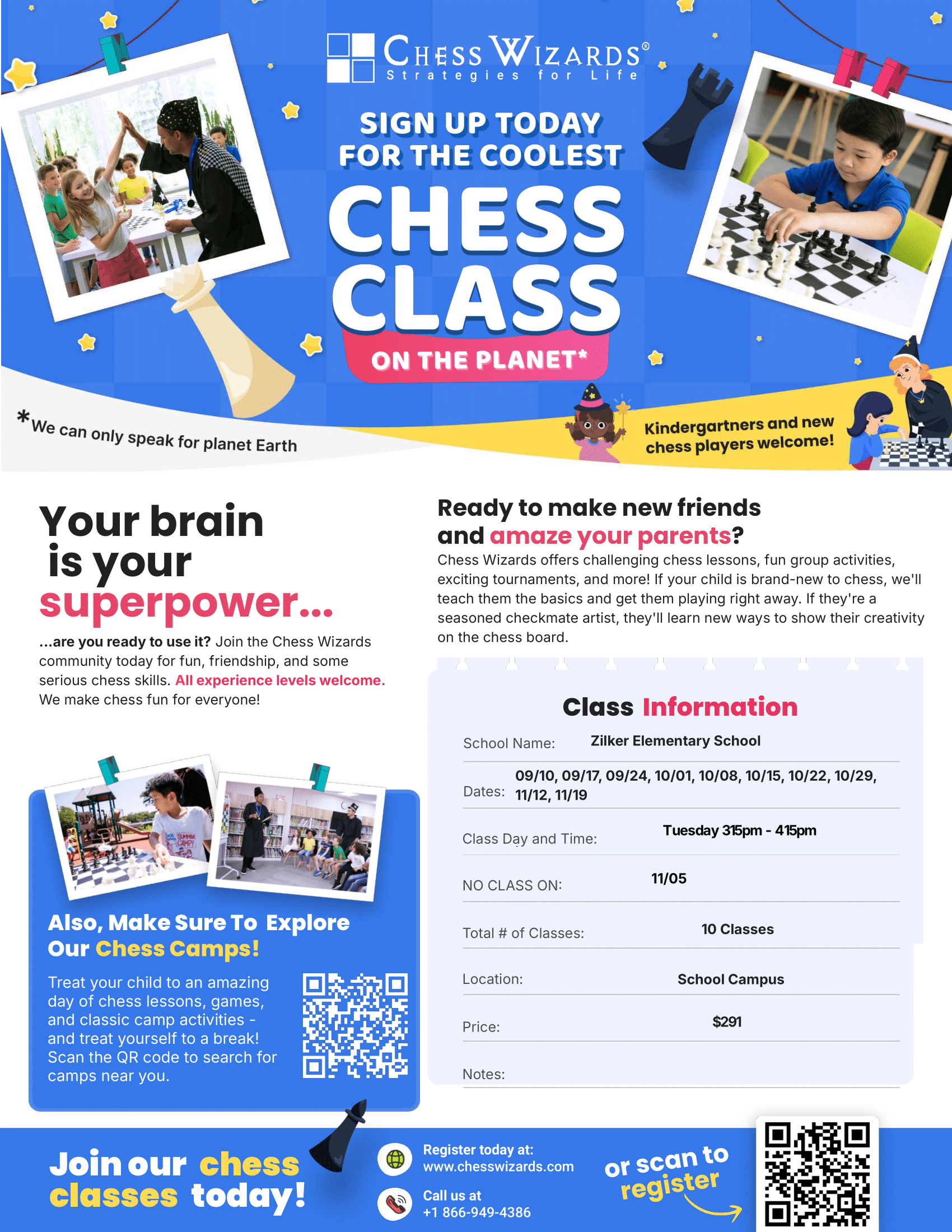 Flyer for Chess Wizards