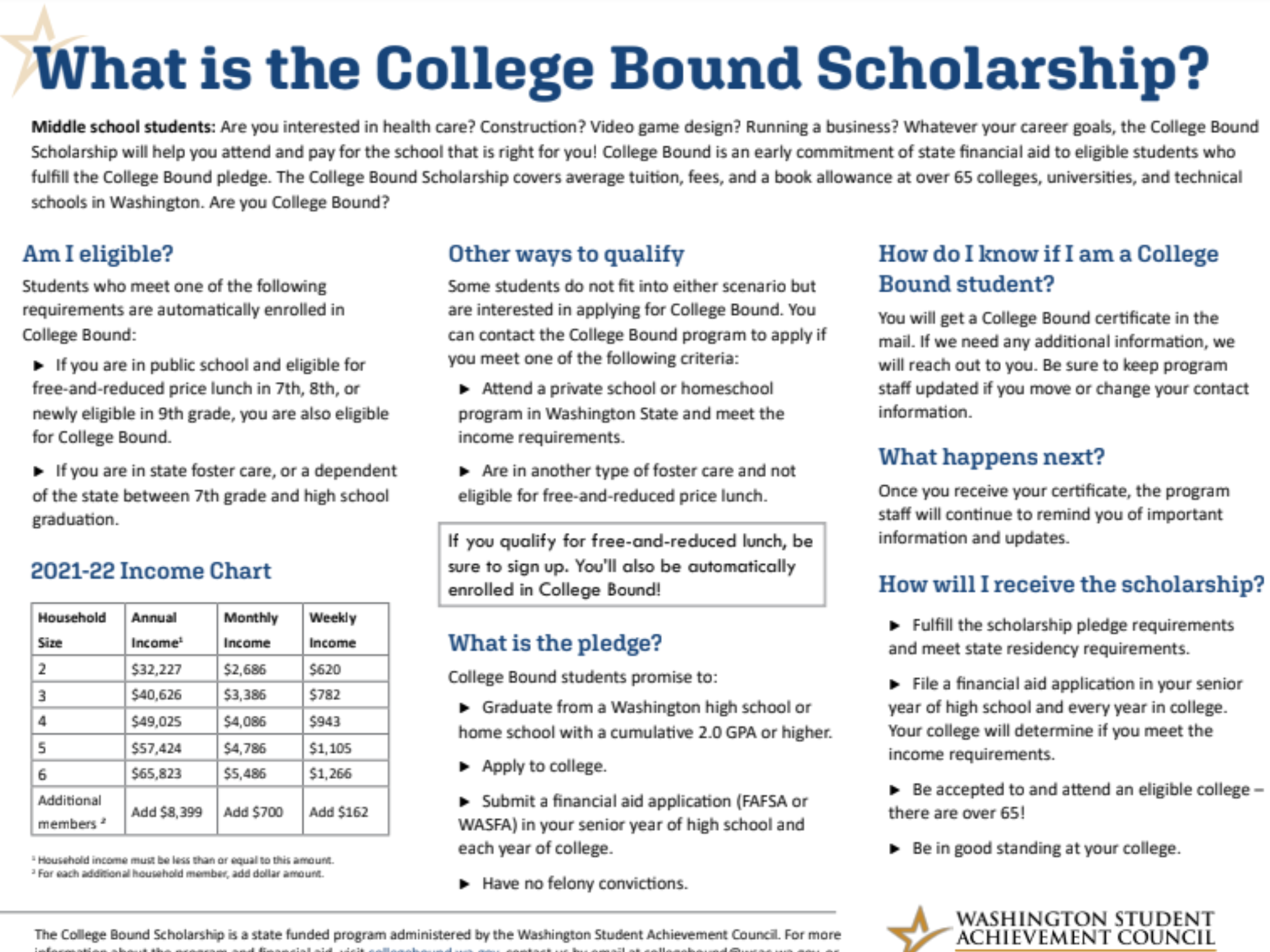 College Bound Informational Flyer