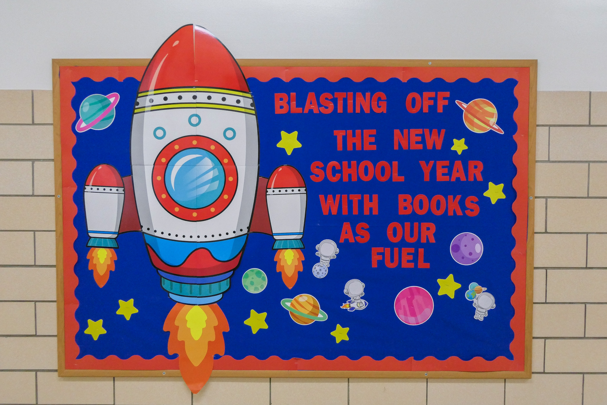 Hallway decorations at Ellis Elementary.