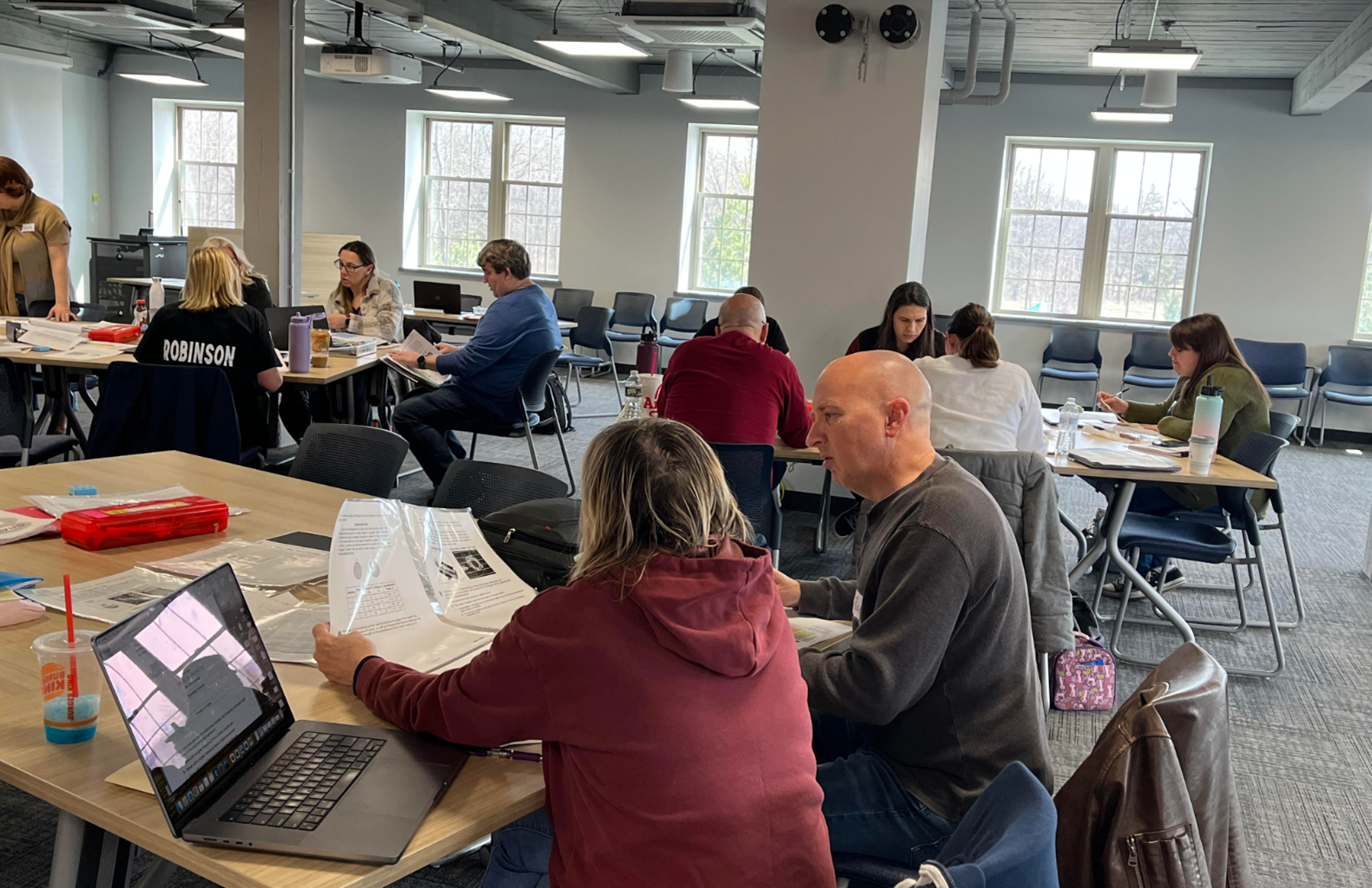 Teachers working in groups