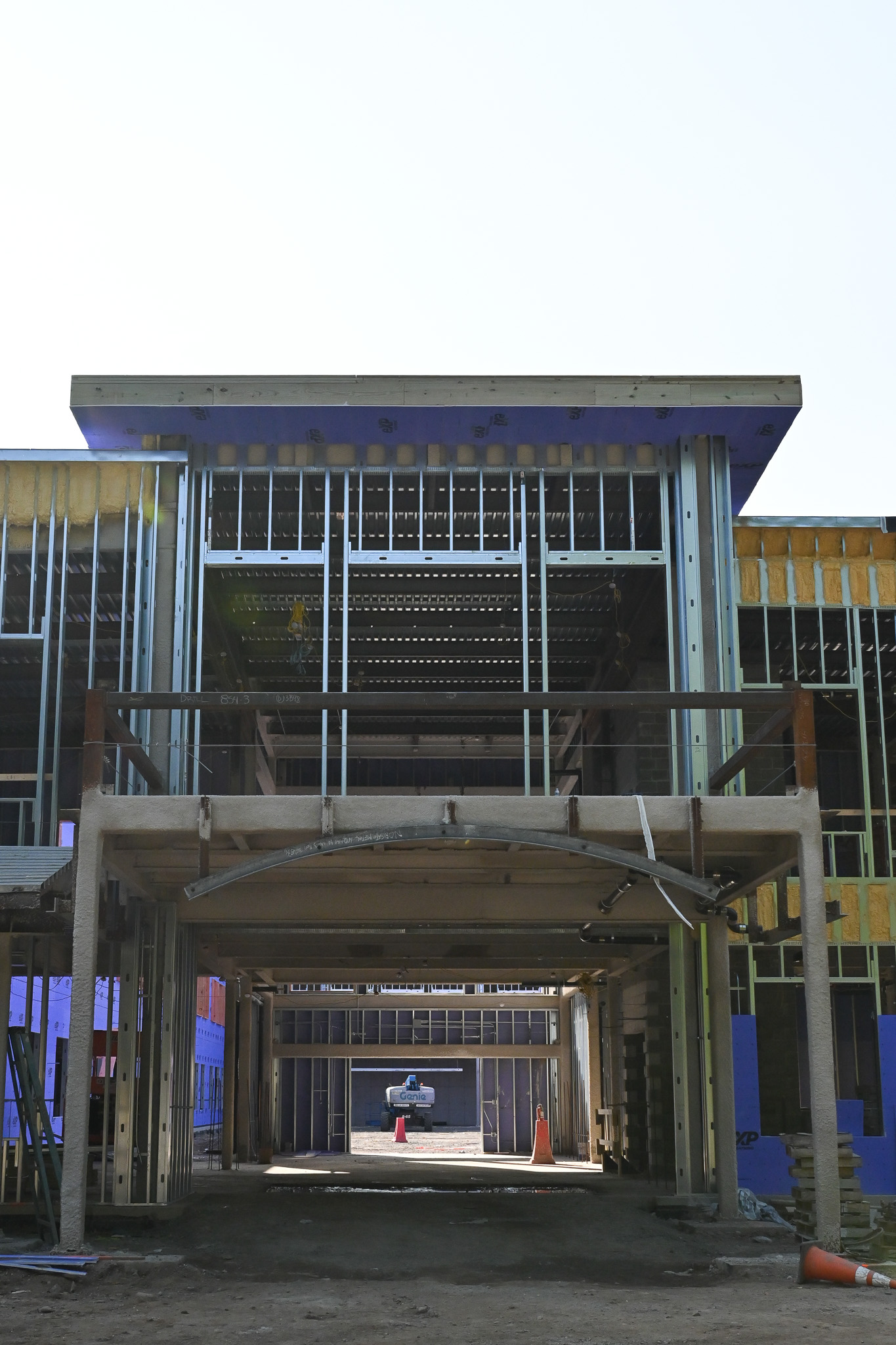 The entrance of the new middle school