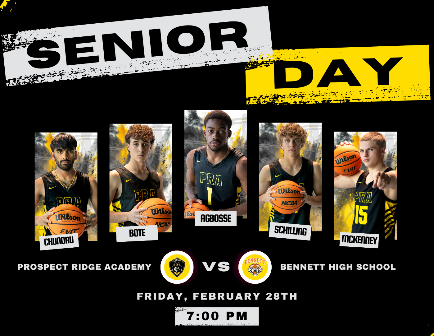 Senior Day Basketball Games Boys Basketball on February 28