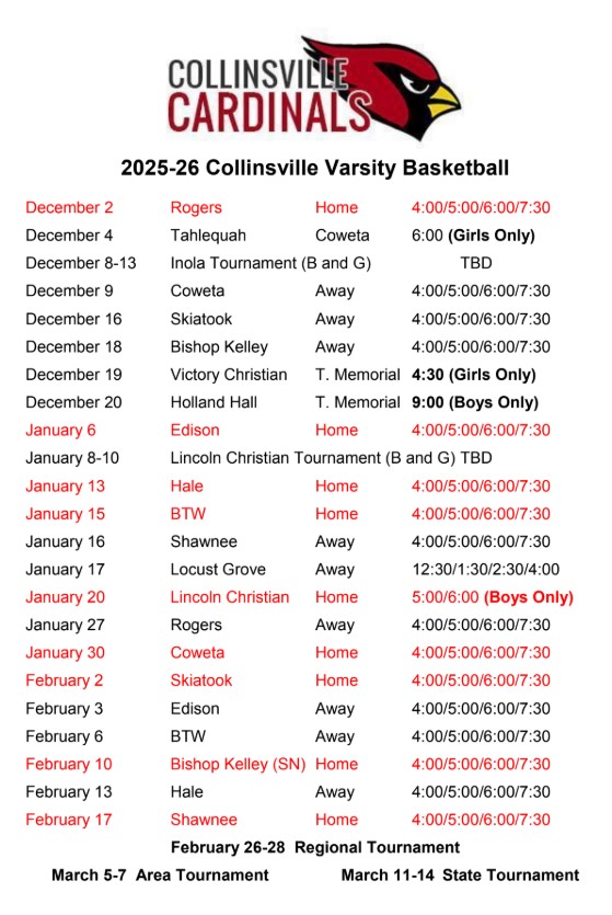 HS Basketball Schedule
